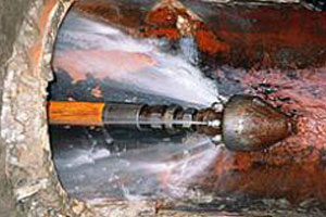 Jetting a Sewer Line